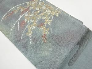 リサイクル　螺鈿草花模様織出し夏用袋帯